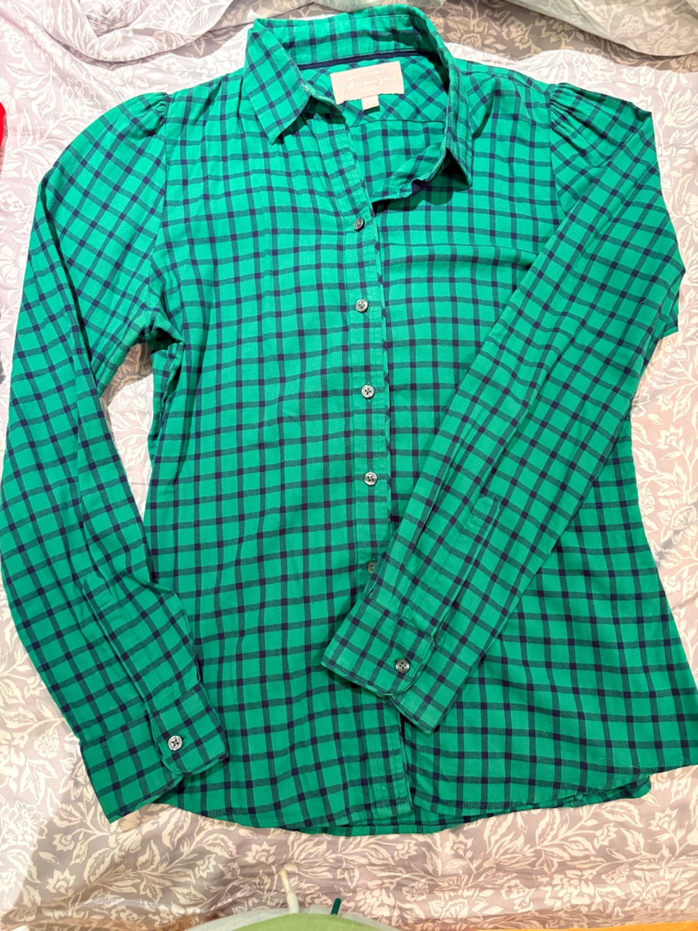 BOGO Banana Republic Teal and Navy Plaid Button-Down Shirt